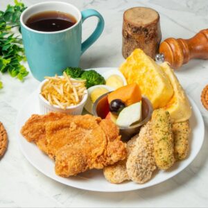 炸雞腿早餐